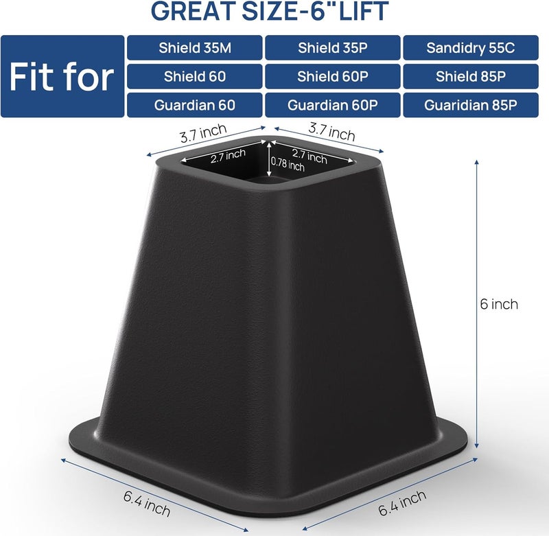 ARGENDON Dehumidifier Riser Kit, 6 Inch Heavy-Duty Universal Dehumidifier Stand for Optimal Drainage, Vibration and Noise Reduction (4 PCS) - Image 5